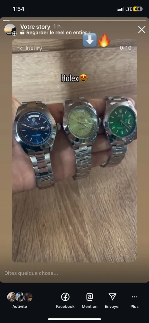 Montres Rolex et Pattek Philippe très bonne qualité et bon prix 