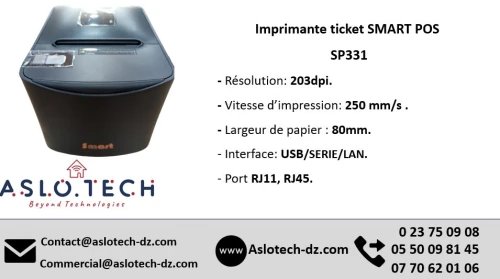 IMPRIMANTE THERMIQUE DE TICKETS SMART SP-331