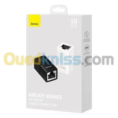 Network coupler ethernet RJ-45 câble connector Baseus air airjoy series 10pcs-black