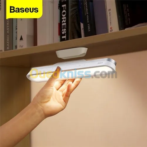 Baseus magnetic LED bedside lamp for home kitchen room white