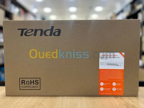 Switch Tenda 24 Ports 10/100/1000 PoE 2 SFP Giga250W