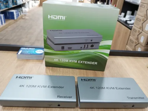 EXTENDER KVM HDMI+USB 4k 120m