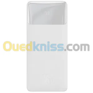 Baseus batterie externe 1x USB-C + 2x USB-A 10000mAh 15W Baseus Bipow Blanc