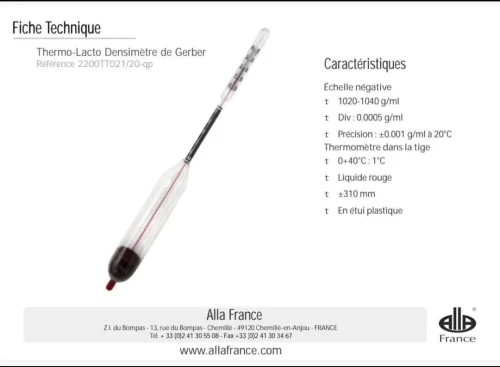 Disponible #thermolactodensimètre lait جهاز قياس  حرارة و كثافة الحليب العلامة ALLA