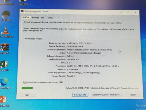 LOT DELL LATITUDE 7470 / INTEL I5 6 EME / 8G / 128 SSD / 14 FHD