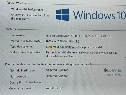 LOT DELL LATITUDE 5480 / INTEL I5 7EME / 8G / 256 SSD NVME / 14 FHD +CARTABLE GROS/DETAIL