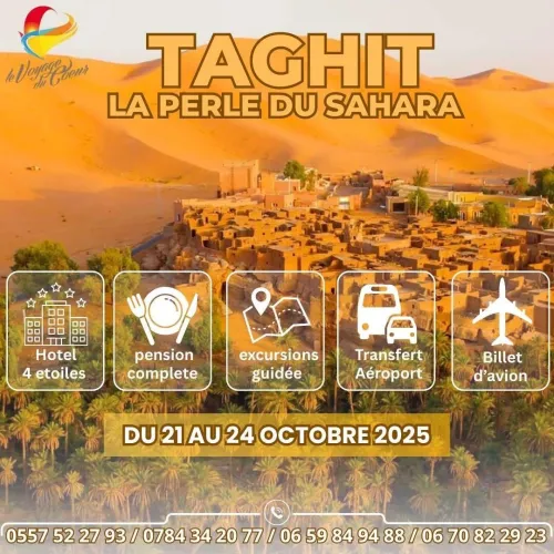 VOYAGE ORGANISER PAR AVION A TGHITE 2025