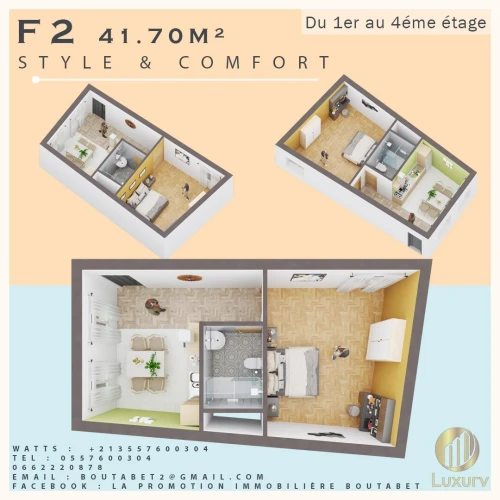 Vente Appartement Studio F2 F3 Blida Blida