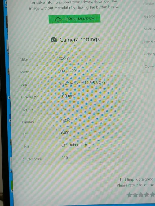 SONY A6100 226 clics 