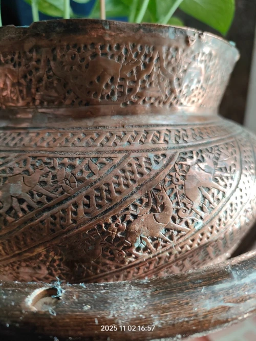 Pot de fleur en cuivre