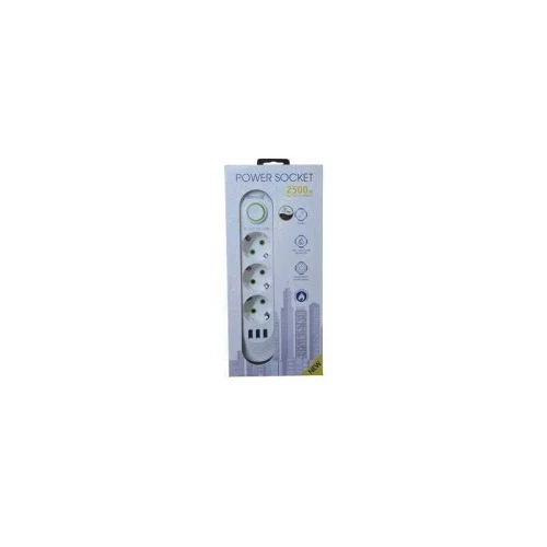 Multiprise Athlon-F03v3m 3 Sortie + 3 Usb 3M 2500W Athlon-F03v3m