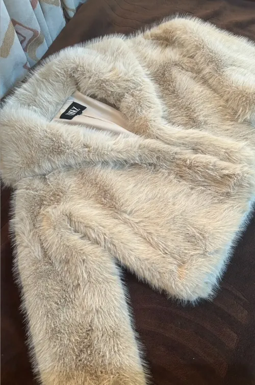 Manteau En Fourrure Khaki