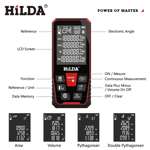 Hilda laser distance 100 mètres télémètre