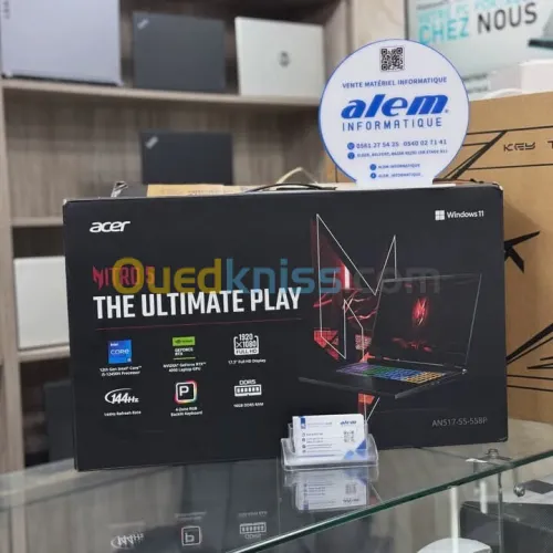 ACER NITRO 5 / 12th I5-12450H / 16Go DDR5 / 512SSD / NVIDIA RTX 4050 6Go / 17.3 FHD 144Hz