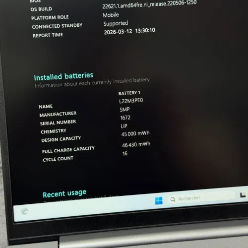 Lenovo ThinkBook 14 G7 ARP  Ryzen 7 7735HS / 16 Go DDR5 / 512 Go SSD / 14 FHD+