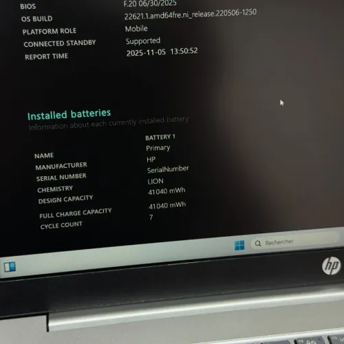 HP Laptop 15 / Intel Core 5 120U / 16 Go DDR4 / 512 Go SSD / 15.6 FHD