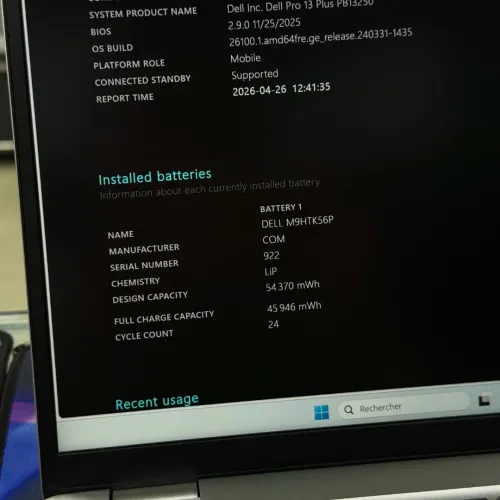Dell Pro Plus 13 / Core Ultra 5 235U / 16 Go DDR5 / 512 Go SSD / 13 FHD+