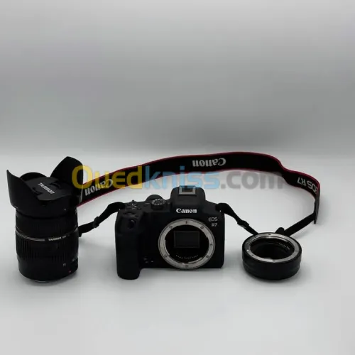 CAMERA CANON R7 + ADAPTER + OBJECTIF TAMRON 28-75mm + 128GO (2x64) SD LEXAR