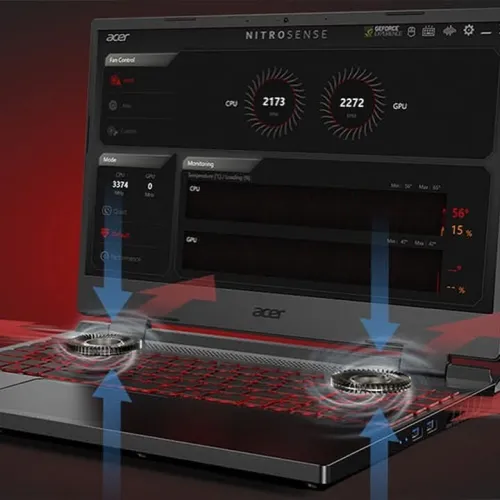 ACER NITRO 5 / 12th I5-12450H / 16Go DDR5 / 512SSD / NVIDIA RTX 4050 6Go / 17.3 FHD 144Hz