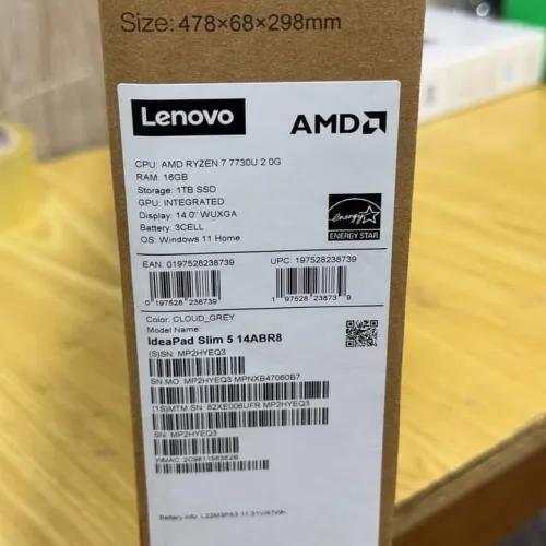LENOVO IDEAPAD SLIM 3 14 OLED / AMD RYZEN 7 7730U / 16Go DDR4 / 1TO SSD / 14 FHD+ OLED