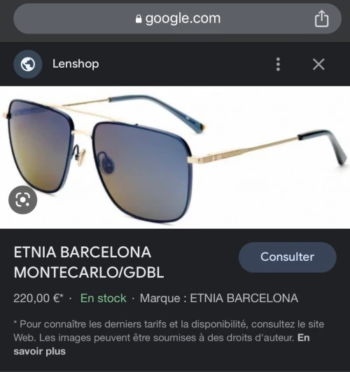 Lunette de soleil ETNIA MONTECARLO ORIGINAL