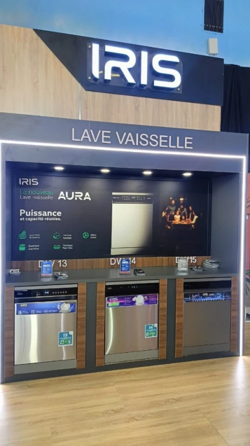 IRIS LAVE VAISSELLE 15 COUVERT (NOIR/GRIS/INOX)