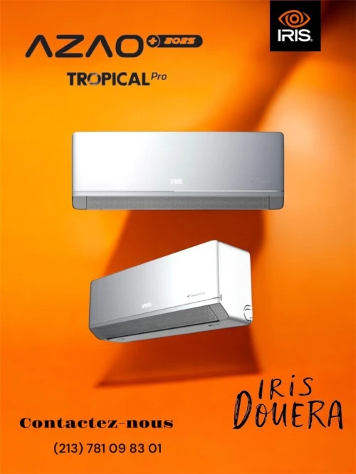 CLIMATISEUR IRIS AZAO+ PRO 12000 BTU SUPER TROPICAL INVERTER T3 2025 GRIS