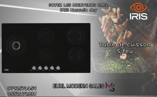 TABLE DE CUISSON IRIS 5 FEUX 90CM