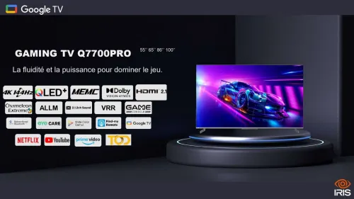 GAMING TV IRIS QLED Q7700 PRO GOOGLE TV UHD 4K 144Hz Matte (55"/65")