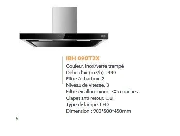 HOTTE DE CUISINE IBH090T2X