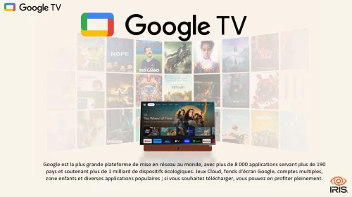PORTABLE TV IRIS 24" G4030P 24POUCES GOOGLE TV FHD LED (Batterie +3h)