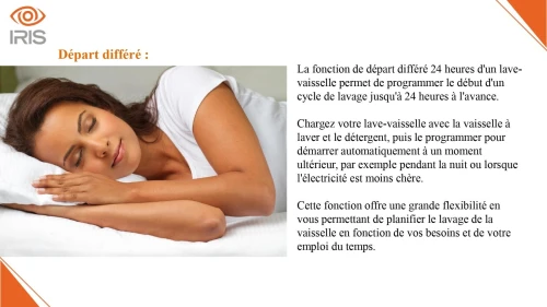  IRIS LAVE VAISSELLE IDW14AC-S 14 COUVERT (BLANC/NOIR/INOX)