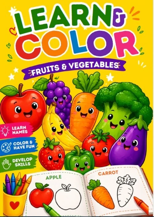 Livre de coloriage + Apprentissage de la langue anglaise