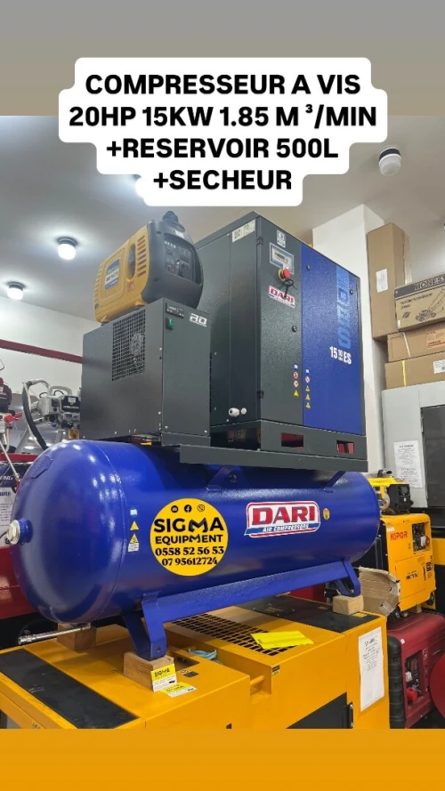COMPRESSEUR A VIS 10HP  20HP 30HP 40HP 50HP 100HP / RESERVOIR AIR / SECHEUR AIR