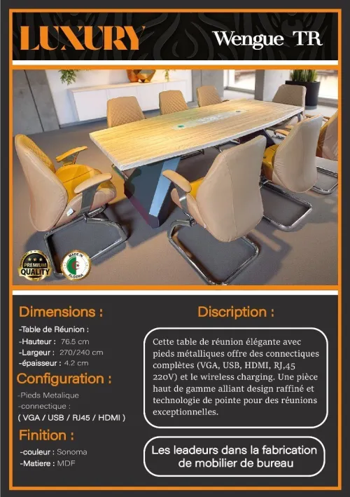 TABLE DE RENUION PDG-VIP -TOUTE LES GAMMES -IMPORTATION 