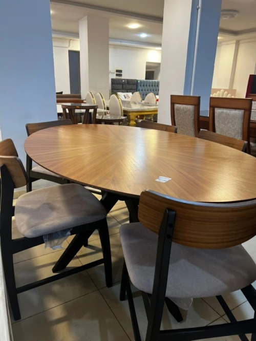 Table Ovale en Bois de Hêtre + 6 Chaises PROMO -30%
