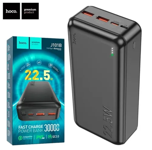 Hoco Power Bank Fast Charge  30000mAh Avec 2 USB QC 3.0  J101B