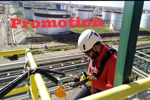 Formation travail en hauteur et sur corde, instalation de ligne de vie 