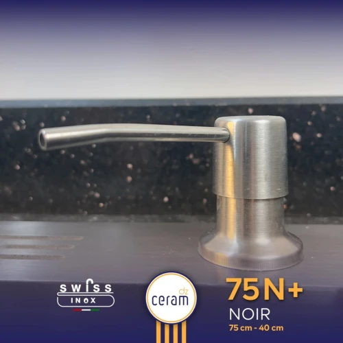 Evier Cuisine INOX - SWISSINOX - 75x40cm - Noire (avec toutes accessoires)
