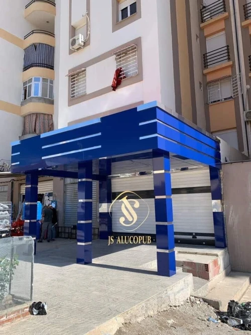 Habillage façades  allucoband et mur rideaux