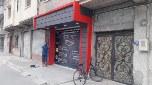 Habillage façades  allucoband et mur rideaux