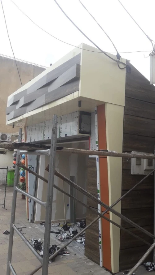 Habillage façades  allucoband et mur rideaux