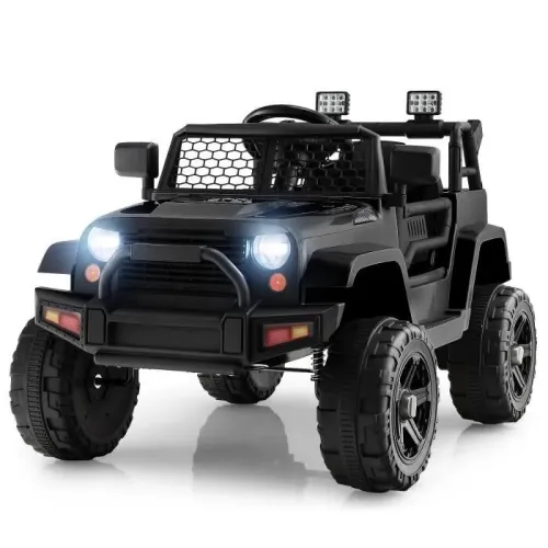 Jeep Voiture Electrique 12V/4.5 Ah pour Enfants 3-7 Ans, Télécommande 2,4G, Musique, Klaxon, LED