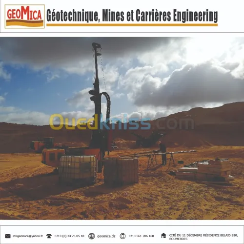 GEOTECHNIQUE, MINES ET CARRIERES ENGINEERING - ETUDE DE SOL - ALGÉRIE