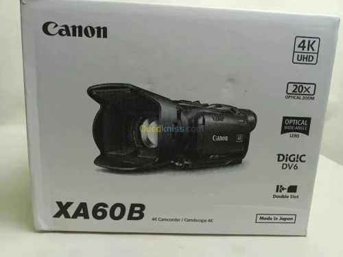 CANON XA60B PROFESSIONAL UHD 4K CAMÉSCOPES + UNITÉ DE POIGNÉE CANON HDU-4 POUR CANON XA60B