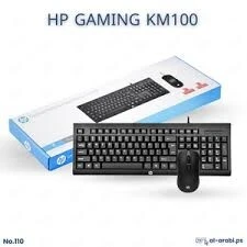 Combo clavier et souris de jeu filaires USB HP KM100  - Noir-QWERTY