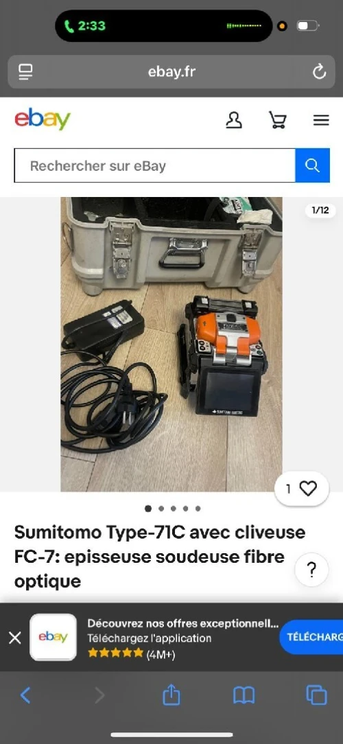 Matériel fibre optique D1 D2
