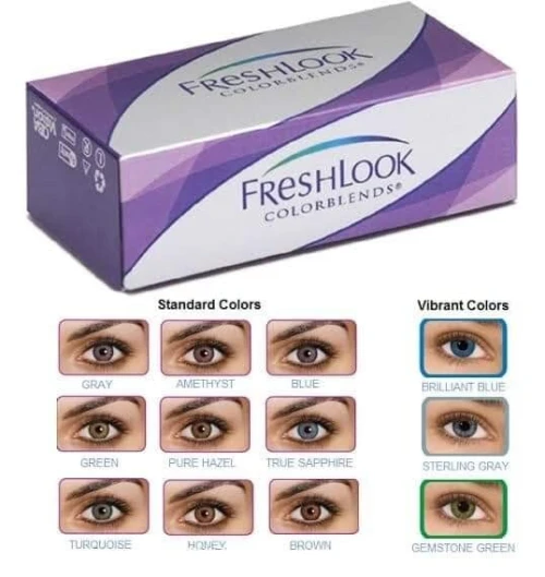 Vente de lentilles esthétiques et correction FRESHLOOK