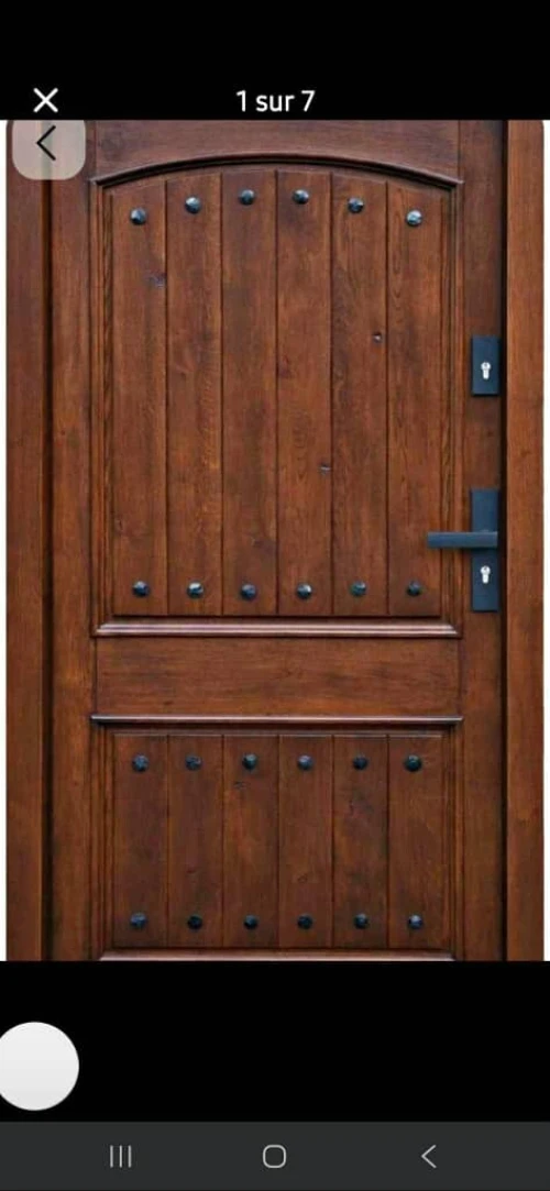 Porte d'entrée en model mauresque en bois massif