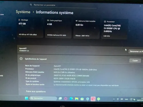 Config I3 10100f gtx 1650 8gb ram